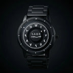 Montre « SABR » avec Chiffres Arabe et Bracelet en Acier - Édition Full Black Waqti Store
