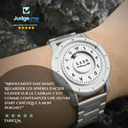 Montre « SABR » avec Chiffres Arabe et Bracelet en Acier - Édition Full Black Waqti Store