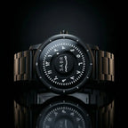 Montre « SABR » avec Chiffres Arabe et Bracelet en Acier - Édition Full Black Waqti Store