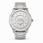Montre « SABR » avec Chiffres Arabe et Bracelet en Acier - Édition Full Silver Waqti Store